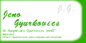 jeno gyurkovics business card